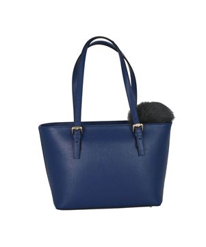 Εικόνα της  Δερμάτινη γυναικεία τσάντα - PE-054 - BLUE ROYAL