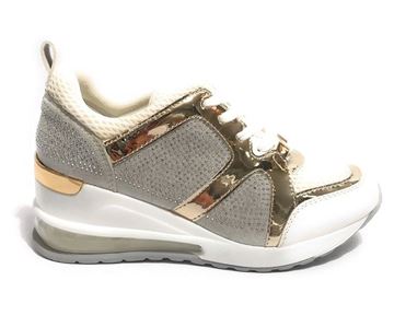 Εικόνα της   SNEAKERS Gold&Gold ice- white GR109 