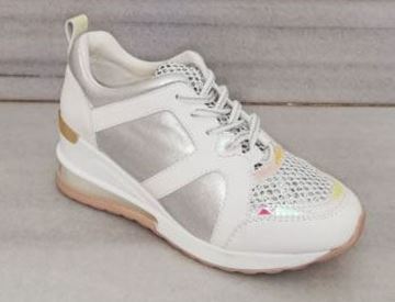 Εικόνα της  SNEAKERS G&G  ΑΣΠΡΟ ΜΕ ΛΟΥΣΤΡΙΝ ΙΡΙΔΙΖΟΝ  GR97