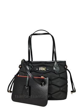 Εικόνα της FRNC Γυναικεία Τσάντα ΜΙΚΡΗ Ώμου Black 4924BLK