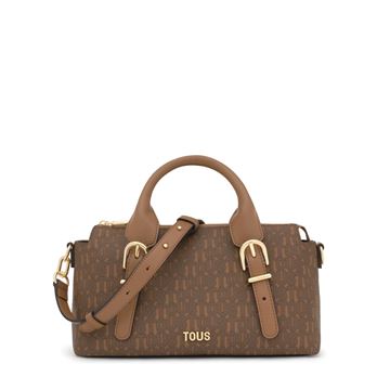 Εικόνα της Μεσαίου μεγέθους τσάντα Bowling TOUS Buckles Silhouette BROWN 2002201543