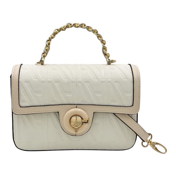 Εικόνα της 66-241042-1/13-Ανάγλυφη Τσάντα Χειρός Με Αλυσίδα-La Tour Eiffel WHITE