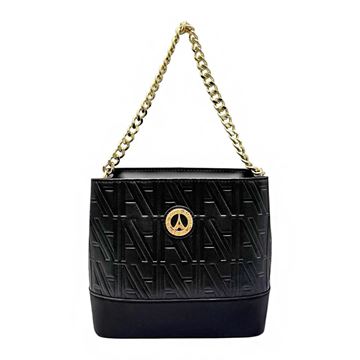 Εικόνα της 66-251014-1/01Τσάντα Χειρός/Χιαστή Ανάγλυφη-La Tour Eiffel ΜΑΥΡΟ