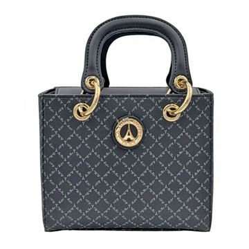 Εικόνα της 171-251011-1/01-Μικρή Τσάντα Χειρός Με Κρίκους-La Tour Eiffel ΜΑΥΡΟ