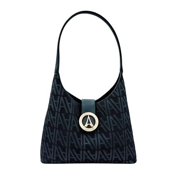 Εικόνα της Γυναικεία τσάντα  ώμου Σουέτ Με Κούμπωμα-La Tour Eiffel  59-241010-1 μαύρο