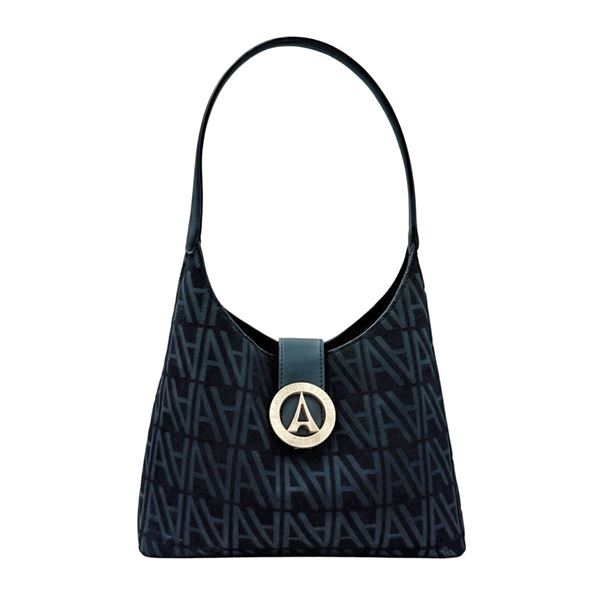 Εικόνα της Γυναικεία τσάντα  ώμου Σουέτ Με Κούμπωμα-La Tour Eiffel  59-241010-1 μαύρο