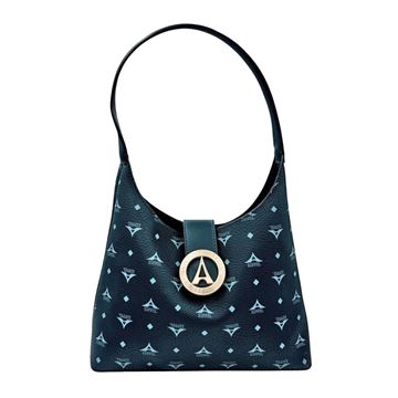 Εικόνα της Γυναικεία τσάντα  ώμου Σουέτ Με Κούμπωμα-La Tour Eiffel  36-241010-1 μάυρο