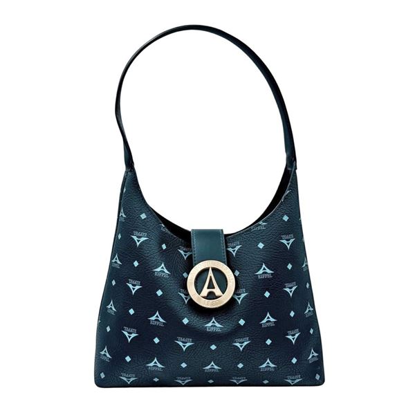 Εικόνα της Γυναικεία τσάντα  ώμου Σουέτ Με Κούμπωμα-La Tour Eiffel  36-241010-1 μάυρο