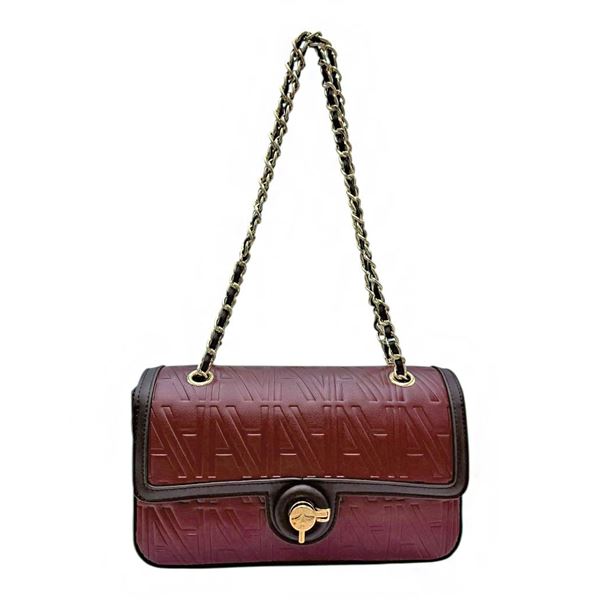 Εικόνα της Ανάγλυφη Τσάντα Χειρός Με Αλυσίδα-La Tour Eiffel 66241041/30Α ΜΠΟΡΝΤΩ