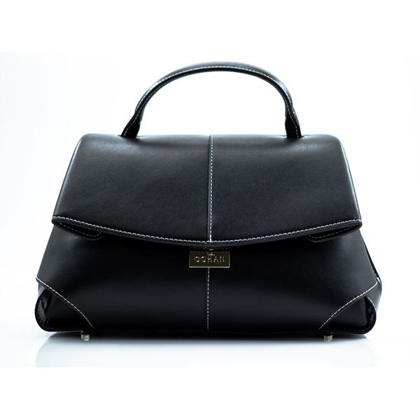 Εικόνα της Δερμάτινη Γυναικεία Τσάντα Χιαστί Μαύρη COHAN P-33