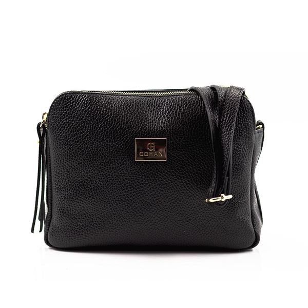 Εικόνα της Δερμάτινη Γυναικεία Τσάντα Χιαστί Μαύρη – COHAN P-34 ΜΑΥΡΟ