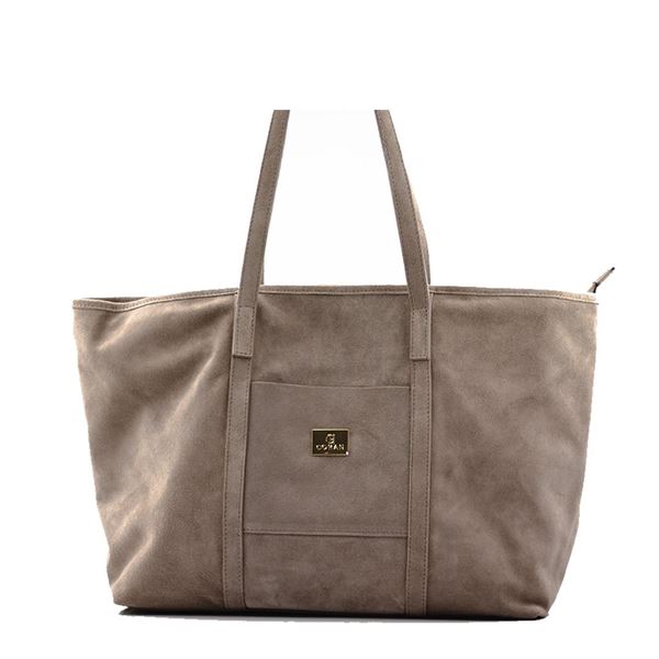 Εικόνα της Δερμάτινη Γυναικεία Τσάντα Ώμου Γκρι – COHAN | Καστόρι P-36