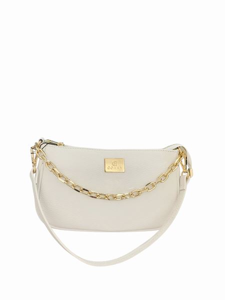 Εικόνα της Δερμάτινη Γυναικεία Τσάντα Χιαστί-χειρός ΛΕΥΚΟ– COHAN PE-38 ΛΕΥΚΟ