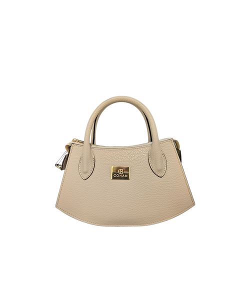 Εικόνα της Δερμάτινη Γυναικεία Τσάντα Χιαστί-χειρός – IVORY-COHAN PE-39 IVORY